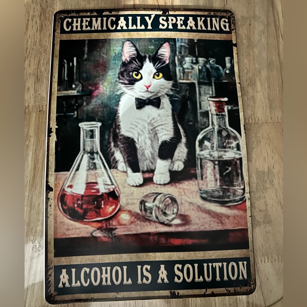 New Humorous cat sign